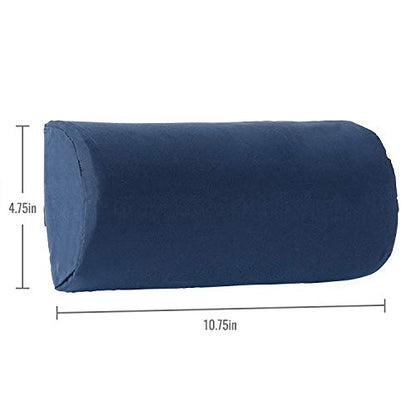 DMI Lumbar Roll Back Support Cushion Pillow, Half-Moon Size, Navy