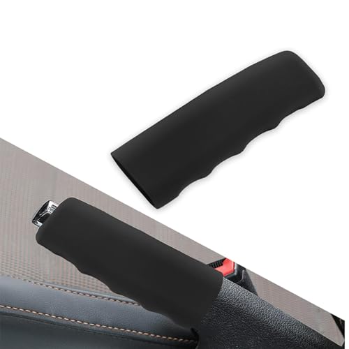 1 PC Car Anti-skid Handbrake Protector, 4.8" Long Comfortable Breathable Silicone Decoration, Wavy Ergonomic Design Emergency Brake Parking Cover, Uniersal Car Interior Accessories (Black) - color: Black