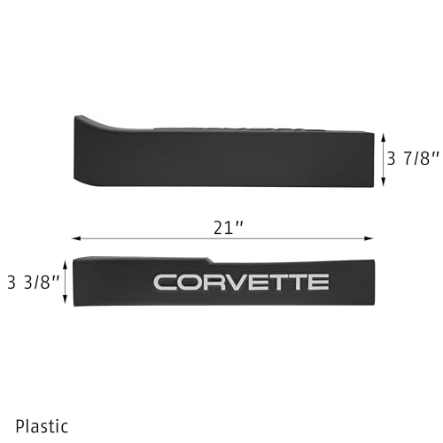 Door Sill Plate Protectors with Embossed Corvette Lettering – for 1988–1989 Corvette C4 – OE-Style Threshold Trim Set (Black)