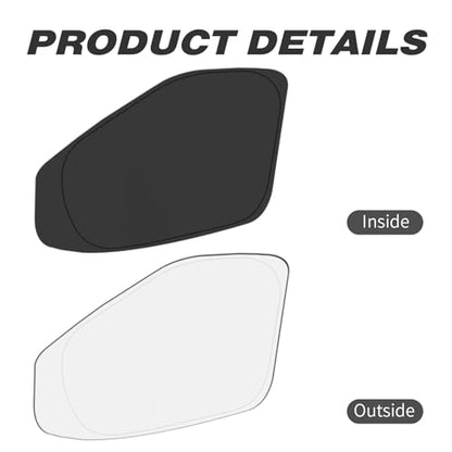 Front Side Window Sun Shade for 2015-2024 Fo-rd Transit Van High and Medium Roof Accessories, Foldable Window Sunshade Sun Visor Protector, Side Shades Sun Shield Blocks UV Ray Heat, Pack of 2 - size: Silver & Black-Fit 2015-2024 Ford Transit