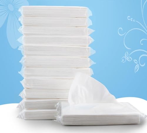 Carstuus Car Tissue Refill, Disposable Facial Tissues, Disposable Face Towel, Facial Tissues Travel Size Pack for Car or Purse, 12 Packets, 360 Sheets, Soft and Comfortable