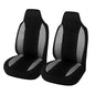 Car Front Seat Covers, Bucket One-Piece Auto Front Seat Protectors, 2PCS Premium Breathable Vehicle Seat Cushions Airbag Compatible, Car Accessories Universal for SUVs, Trucks, Car (Gray) - color: Gray