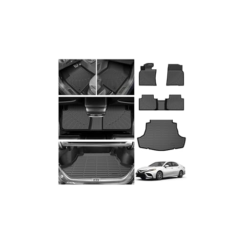 Cartist Floor Mats for Toyota Camry (Only for FWD) 2018-2024, All Weather Cargo Liner for Camry Accessories, Heavy Duty TPE Cargo Mats, Car Accessories (Not Fit for Hybrid or AWD) - size: 1)Toyota Camry FWD 18-24