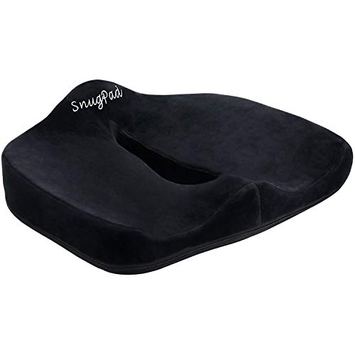 Orthopedic Memory Foam Seat Cushion for Office Chair Sciatica Tailbone Back Pain Relief Sitting Pillows - Truck Driver Cars Front Seats Pillow Wheelchair Kitchen Chairswith with No-Slip Bottom