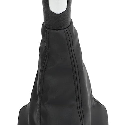 Gear Shift Knob Cover Kit, Manual Gear Stick Shift Knob Black PU Cover Compatible with Spark