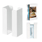 Adjustable Magnetic Glove & Tissue Box Holder, Wall Mount Dispenser for Gloves, Wipes & Tissues, Multi-Purpose Organizer for Kitchen, Laundry, Garage & Workshop, White