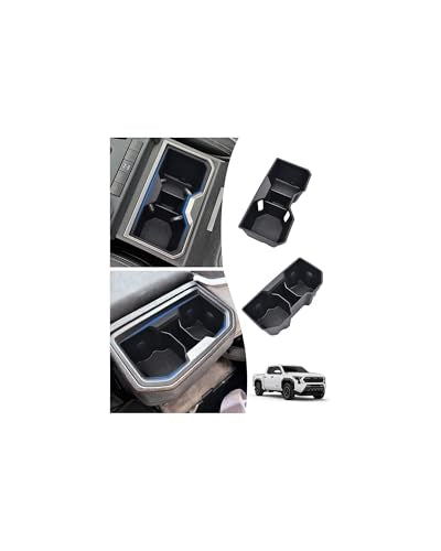 Cup Holder Inserts for Toyota Tacoma 2024 2025 2026 Accessories, Non-Slip TPE Center Console Front & Rear Cup Holder Protector Organizer for Tacoma Interior Accessories - size: For 2024 2025 Tacoma