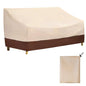 GLOBLELAND Beige Brown 2-Seater Outdoor Couch Cover 58Wx32.5Dx31H inch Waterproof Sofa Covers Oxford Patio Chair Loveseat Cover for Lawn Patio Courtyard Balcony Furniture