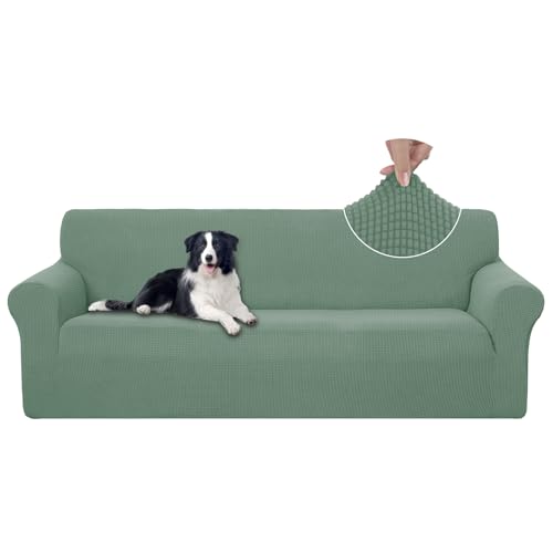 U-NICE HOME 4 Seater Stretch Couch Cover Sofa Cover Washable Sofa Slipcover Furniture Protector for 3 Cushion Couch Sofa Pet Friendly, Cyan - color: Cyan, size: Xxl Sofa