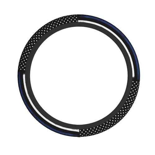 Thin Blue Line Flag Steering Wheel Cover - Retro America Thin Blue Line Flag Steering Wheel Cover 15 Inch Non-Slip Breathable Neoprene Car Accessory for Women Men Steering Wheel Protector - color: Flag Blue Line