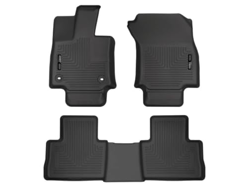 Husky Liners Weatherbeater Floor Mats | Fits 2019-2025 Toyota RAV4 (Will NOT Fit Hybrid Models) | Front & 2nd Row, 3-pc Black - 95501 - style: 2019 - 2024