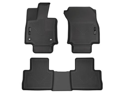 Husky Liners Weatherbeater Floor Mats | Fits 2019-2025 Toyota RAV4 (Will NOT Fit Hybrid Models) | Front & 2nd Row, 3-pc Black - 95501 - style: 2019 - 2024