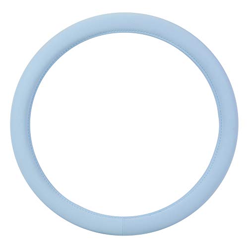Carbella Ultra Soft Blue Steering Wheel Cover, Car Accessories for Women, Non-Slip Comfy Soft Grip Faux Leather Auto Steering Wheel Cover for Cars Trucks Vans SUVs Gift Idea - Fits Standard 15" Inches - color: Soft Blue