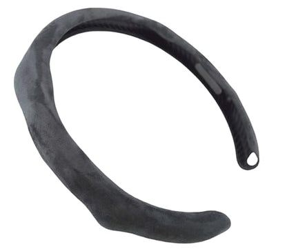 Quick Install Sporty Suede Leather Steering Wheel Cover Universal fit Any 14½" to 15" Car SUV Pickup Steering Wheel