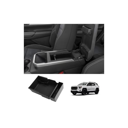 LUWU Center Console Organizer for 2025 2026 GMC Terrain (Elevation/AT4/Denali) Accessories Armrest Storage Box Tray Organizer Insert Tray ABS Material GMC Terrain 2025 2026 Accessories - color: 2025 2026 Terrain Armrest Storage Box