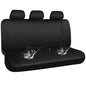 CAR PASS Neoprene Back Seat Cover, Universal Waterproof Bench Rear Seat Cover Universal Wetsuit Car Seat Cover Fit 95% Automotive Interior Covers for Cars Sedans SUVs (Rear,All Black) - color: Black rear