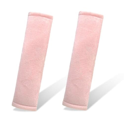 2PCS Car Seat Belt Pads Cover - Soft Fluff Car Seat Belt Shoulder Strap Cover Harness Pad Protect Your Neck - Universal Comfortable Seatbelt Strap Cushion for Most Cars & Backpacks (Pink) - color: Pink