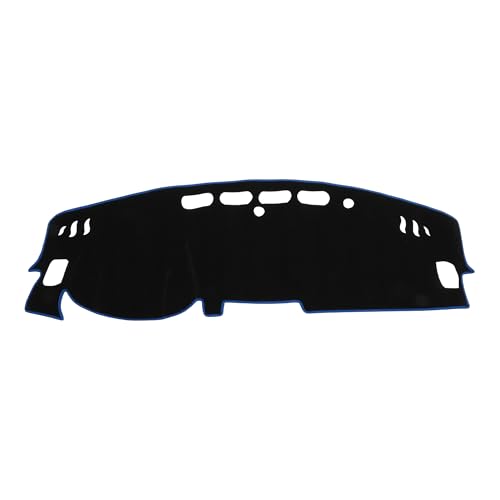Dash Cover for Nissan Altima 2019-2025 No Hud Dashboard Cover Car Interior Anti-Slip/Anti Dust Polyester Black with Blue Edge 1 Pcs - color: Black with Blue Edge