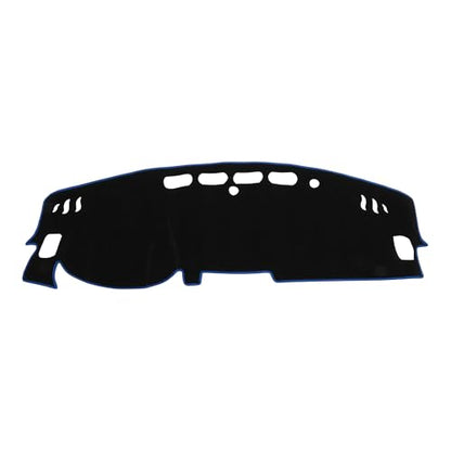 Dash Cover for Nissan Altima 2019-2025 No Hud Dashboard Cover Car Interior Anti-Slip/Anti Dust Polyester Black with Blue Edge 1 Pcs - color: Black with Blue Edge