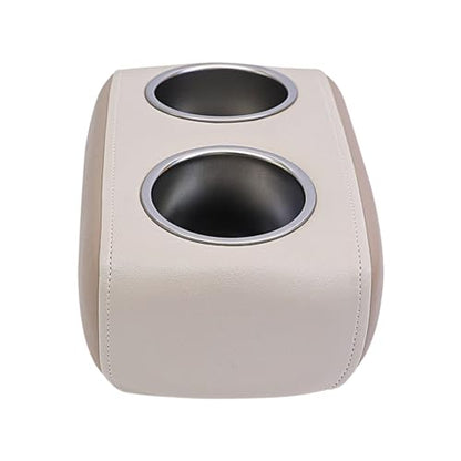 Boat Cup Holder, Pontoon Cup Holder, Double Drink Holder,Portable Drink Bottle Holder, Stainless Steel Universal Drinks Holder, Beverage Holder for Boat,Yacht,RV,Car (Mocha and Platinum)