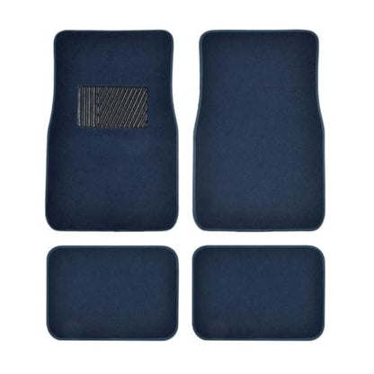 Front & Rear Carpet Floor Mats Set Auto Car Suvs Fits Truck-Blue Vacuum or Use Soap and Water-Maintenance MT-100-BL 901-87405