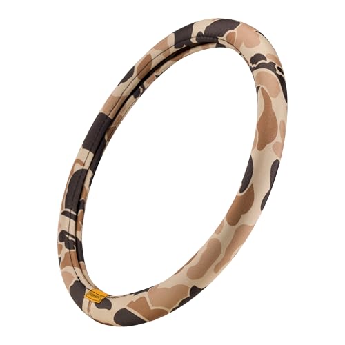 Browning Universal Fit Steering Wheel Cover for Car, Truck, and SUV, Durable Steering Wheel Protection, Arms Co. (Tan Duck Camo SIOC) - color: Arms Co. (Tan Duck Camo SIOC)