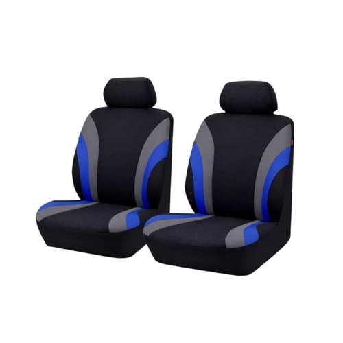 Car Front Seat Covers Only, Sports Breathable Mesh Vehicle Front Seat Protectors with Removable Headrest Covers, Auto Interior Protection Accessories, Universal Fit (Blue) - color: Blue, size: 4PCS