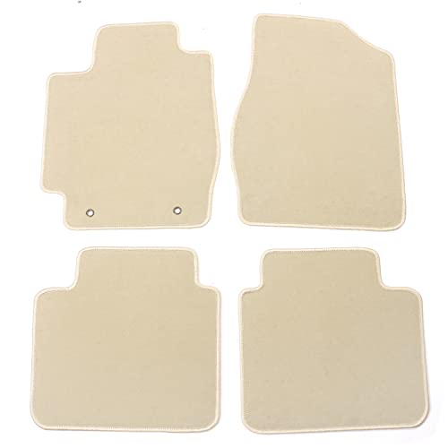 IKON MOTORSPORTS, Floor Mat Compatible with 2002-2006 Toyota Camry, Factory Fitment Beige Nylon Front Rear Car Floor Mats Liner Carpets Replacement 4PCS - color: Beige