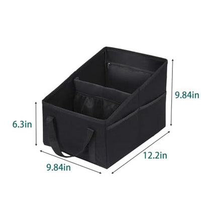 Car Organizer - Car Organizers and Storage, Collapsible Small Car Seat Storage Organizer for Console Front/Back, Automotive Backseat Organizer Passenger Seat Organizer