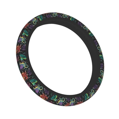 Dragon Steering Wheel Covers Non Slip Neoprene Universal 15 Inch Steering Wheel Protector Car Cover for Men Women - color: Dragon