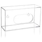 Acrylic Glove Box Holder Wall Mount Disposable Glove Dispenser Storage Organizer for Kitchen, Lab, Garages, Office, Clear - size: Single