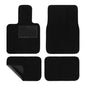 EKR All-Weather Universal Fit Car Floor Mats, 0.5 inch Thick Car Carpet Mats, Anti-Slip Automotive Mat with Driver Heel Pad Fit for SUV, Vans,Sedans, Trucks (Black,4pcs Black Full Set)