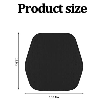 Gel Car Seat Cushion, Soft Cooling Honeycomb Non-Slip Vehicle Seat Bottom Mat for Long Sitting, Breathable Automotive Interior Chair Pad to Reduce Sweat, Universal for Truck SUV RV (Black) - color: Black