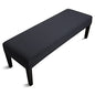 Fuloon Stretch Jacquard Dining Bench Cover - Anti-Dust Removable Bench Slipcover Washable Seat Cushion Protector for Bedroom, Kitchen, Hotel, Banquet (Black) - color: Black