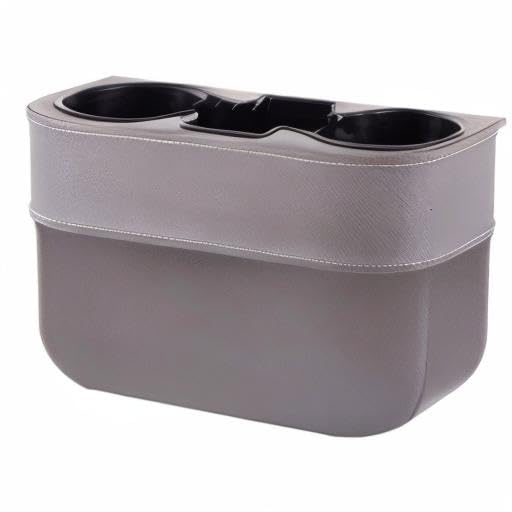 Car Seat Organizer Cup Drink Holders,Multifunctional Gap Filler Storage Box,Insert Organization Helps Reduce Distracted Driving&Holds phone Mount Mug Bottle Cellphones Coasters Wallet Cards (XBD-Gray) - color: XBD-Gray