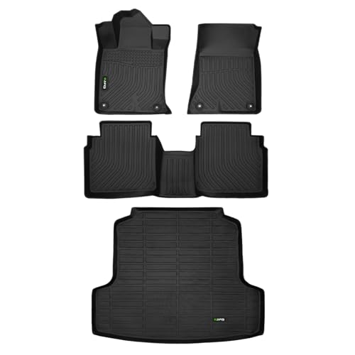 HAFIDI® Floor Mats & Cargo Liner Set Fit for 2019-2025 2026 Nissan Altima All Weather Protection TPE Anti-Slip Car Full Set Floor Liners Custom Accessories - Black - style: 16) For Altima 2019-2026 Full Set