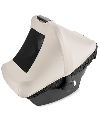 Skip Hop All Seasons Baby Car Seat Cover 4 in 1 Universal Fit with UPF40+ Sunshade and Water Resistant Fabric Oat - color: All Season Oat