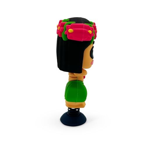 Hula Dancer Dashboard Dancer – Classic Hawaiian Bobblehead with Big Eyes & Grass Skirt – Fun Car Dashboard Toy – Soft Plastic with Sticky Pad – Cute and Quirky Gift for Drivers, Beach Lovers - style: Hula Dancer