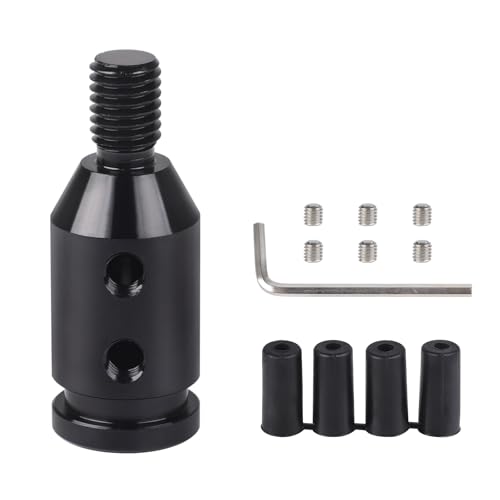 Universal Gear Shift Knob Adapter 10x1.5, Aluminum Alloy Shifter Knob Adapter,Gear Shift Adapter for Non-Threaded Manual Shifters M10x1.5 (Black) - color: M10x1.5(Black)