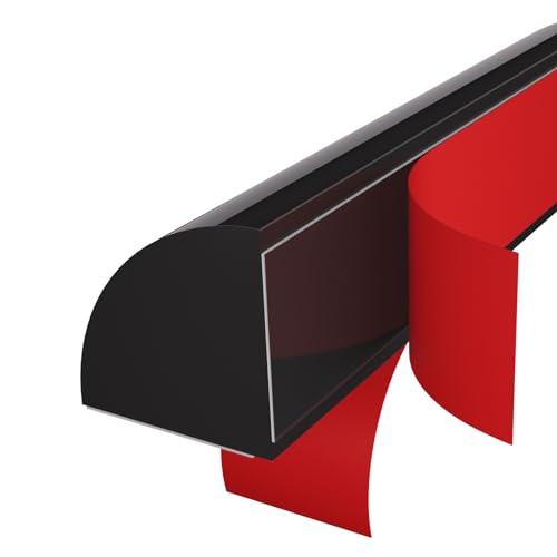 Flexible Quarter Round Molding, Mini Peel and Stick Rubber Trim Molding(240Inch) - color: Black, size: 20FT
