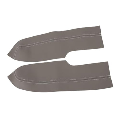 2Pcs / Set Front Door Panel Armrest Cover Protector Microfiber Leather Replacement 2005 to 2011 (Grey)