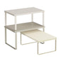 SONGMICS Cabinet Organizer Shelf, Set of 3 Kitchen Counter Shelves, Kitchen Storage, Spice Rack, Stackable, Expandable, Sand Beige UKCS220K01 - color: Sand Beige