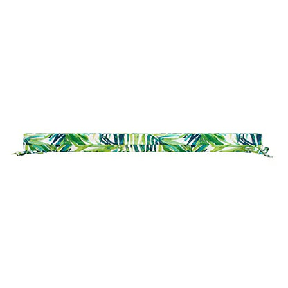 Magpie Fabrics Patio Bench Loveseat Cushion Covers (Replacement Cover only, No Insert!), Waterproof Fade Resistant Swing Cushion Slipcover with Ties(42x18x3 Inch, Green Palm Leaves) - color: A Green Palm Leaves, size: 42x18x3 Inch (1 Count)