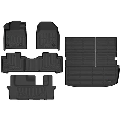 ANBINGO®Custom Honda Pilot Floor Mats 2009-2015,for Honda Pilot Car Weather Mat All Weather Mats TPE Car Matt Rugs Rubber Trunk Carpet - size: 2009-2015 Pilot Set