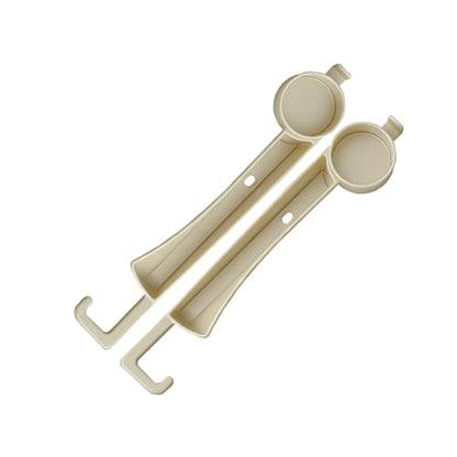 2PCS Car Seat Gap Filler, Soft Carbon Fiber Vehicle Between Seat and Console Organizer with Cup Holder, Prevent Falling Automotive Interior Chair Gap Plug, Universal Fit (Beige) - color: Beige