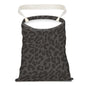 Cute Canvas Car Garbage Bag, Black Leopard Print, Car Trash Bin, Seat Back Hanging, 5L - color: Black Leopard Print