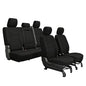 Heavy-Duty High-Density Composite Fabric Seat Covers for Dodge Ram 1500 (2009-2018) & 2500 (2010-2018), Waterproof & Foam Padded Full Set Front and Rear, Easy to Install & Clean - Black - size: Front&Rear