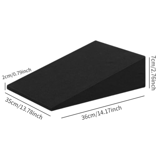Auto Seat Wedge Leveling Cushion, Car Rear Seat Wedge Pad Office Chair Support Cushion, Angled Design Breathable Fabrics Leveling Pad for Car Office Chair, 1pcs
