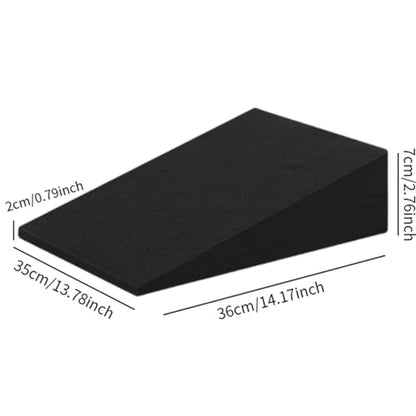 Auto Seat Wedge Leveling Cushion, Car Rear Seat Wedge Pad Office Chair Support Cushion, Angled Design Breathable Fabrics Leveling Pad for Car Office Chair, 1pcs
