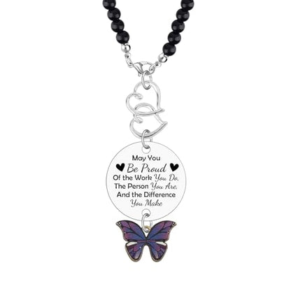 Thank You Car Hanging Accessories Appreciation Gifts for Coworkers Employee Teacher Women Men Leaving Gift Rear View Mirror Hanging for Her Retirement Goodbye Farewell Gift Rear View Mirror Car Charm